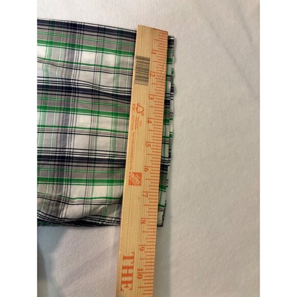 Ecko Unltd Mens Plaid Short Sleeve Button-Up Shirt Large Green/Gray - Picture 12 of 14